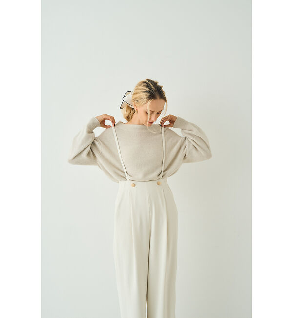 Rouge vif「ラクーン混パフスリーブニットプルオーバー」|ニット・セーター|