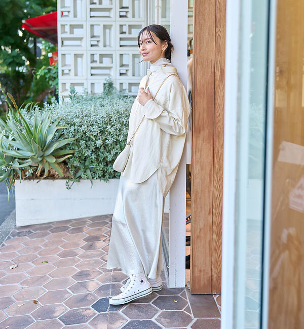 Rouge vif「とろみレーヨンオーバーサイズシャツ」|シャツ・ブラウス|