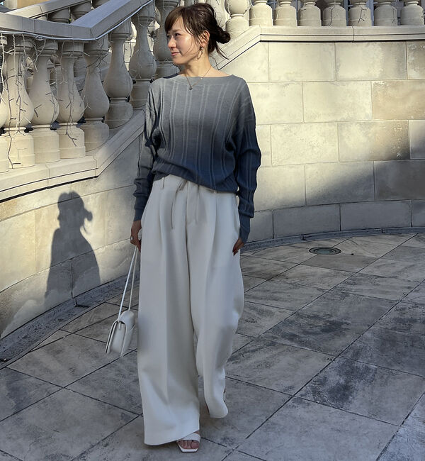 Rouge vif「ブロードリボン二重織レイヤードタックパンツ」|その他|