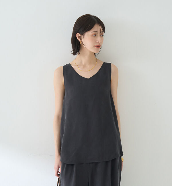 Rouge vif「【セットアップ対応】２WAYキュプラフィブリルノースリブラウス」|キャミソール|