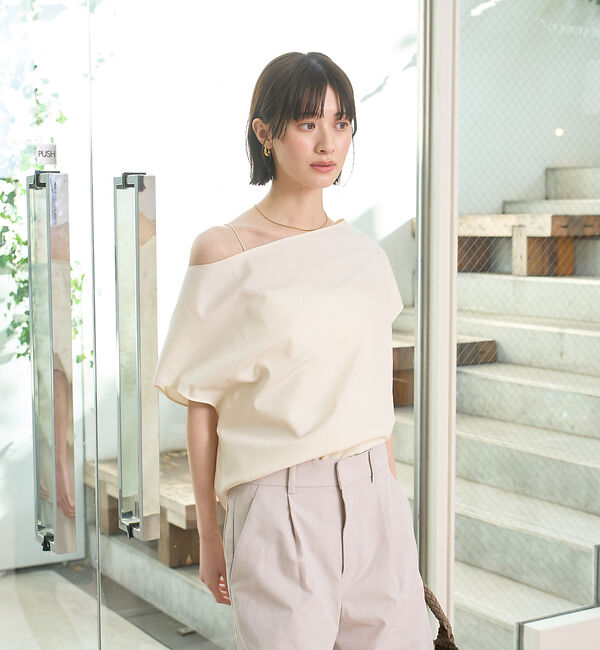 Rouge vif「ドレープカラーブラウス」|シャツ・ブラウス|