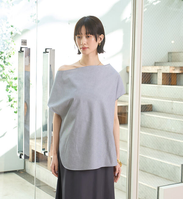 Rouge vif「ドレープカラーブラウス」|シャツ・ブラウス|