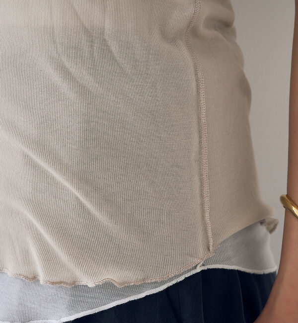 Rouge vif「【2枚セット】レイヤードカットタンクトップ」|キャミソール|