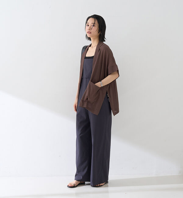 Rouge vif「フレアストレートワイドサロペット」|オールインワン|