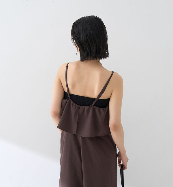 Rouge vif「フレアストレートワイドサロペット」|オールインワン|