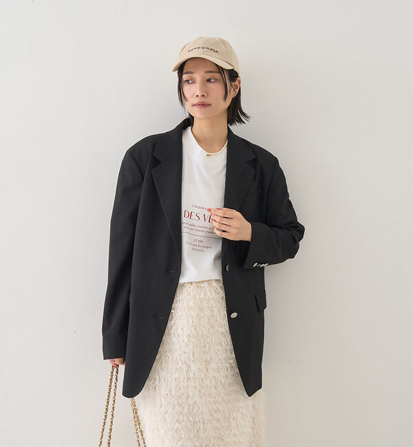 Rouge vif「【セットアップ対応】メンズライクウール混サキソニージャケット」|テーラードジャケット|