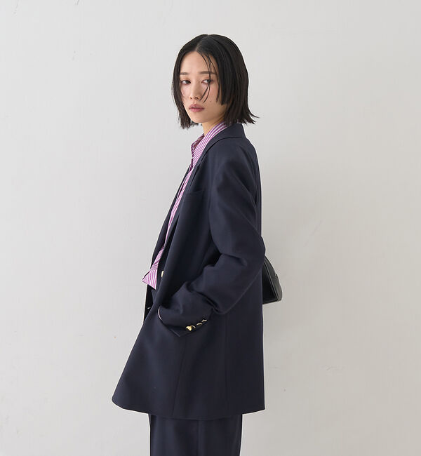 Rouge vif「【セットアップ対応】メンズライクウール混サキソニージャケット」|テーラードジャケット|