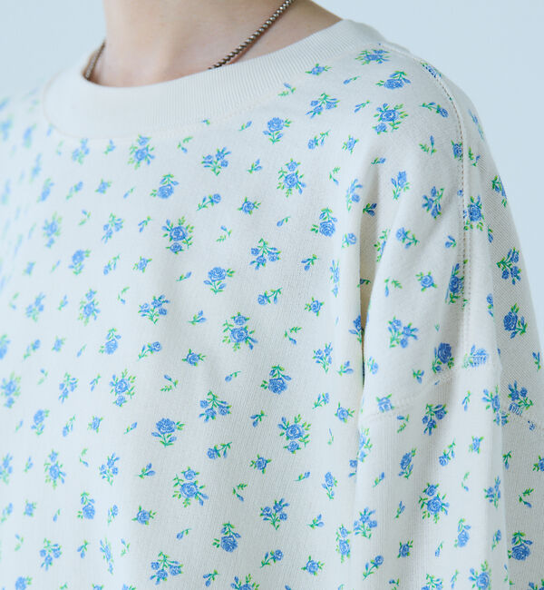 Rouge vif「【JEMORGAN / ジェーイーモーガン】ガーゼ裏毛 花柄クルースウェット/J」|スウェット・ジャージ|