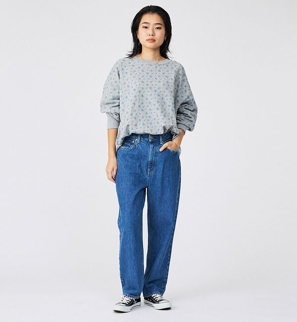 Rouge vif「【JEMORGAN / ジェーイーモーガン】ガーゼ裏毛 花柄クルースウェット/J」|スウェット・ジャージ|