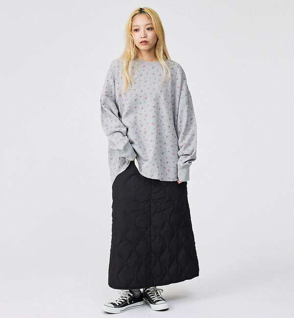 Rouge vif「【JEMORGAN / ジェーイーモーガン】ガーゼ裏毛 花柄クルースウェット/J」|スウェット・ジャージ|