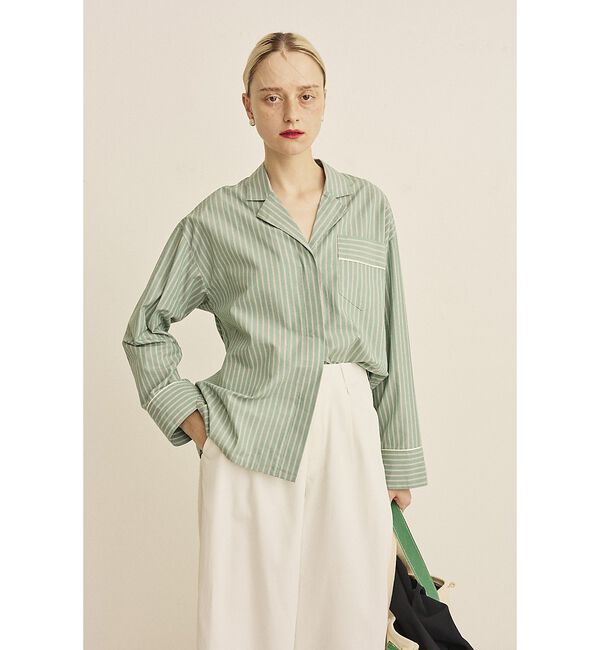 Rouge vif「【セットアップ対応】オープンカラーシャツ」|シャツ・ブラウス|