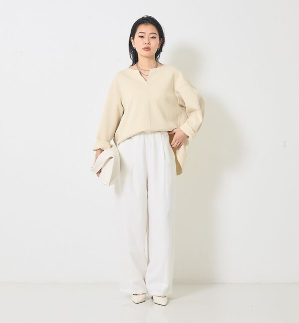 Rouge vif「ダブルフェイスプルオーバーブラウス」|シャツ・ブラウス|