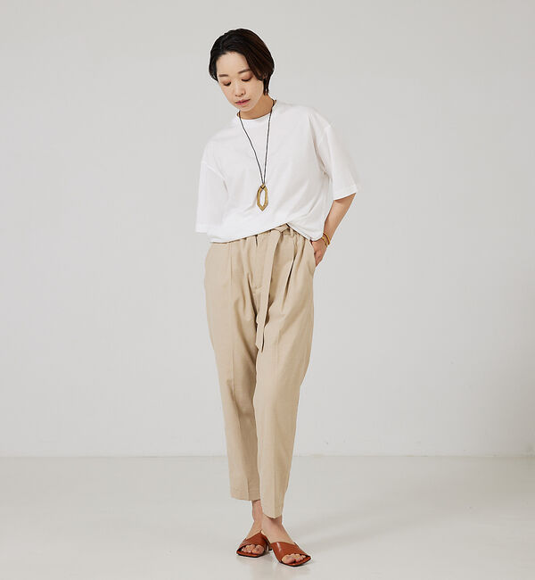 qualite「【three dots】シルキーペーパーコットンT」|Tシャツ・カットソー|