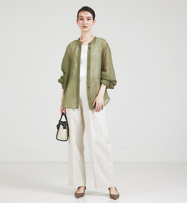 qualite「【セットアップ対応】ランダムヘリンボーンリネンパンツ」|その他|