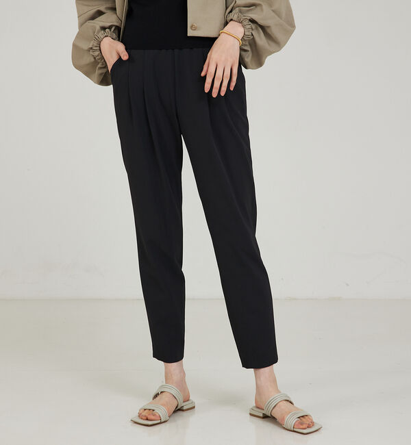 qualite「【24SS】2WAYストレッチタックパンツ」|その他|ブラック