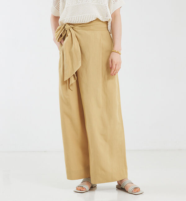 qualite「ライトリネンラップパンツ」|その他|