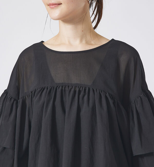 qualite「【2WAY】シフォンフリルブラウス」|シャツ・ブラウス|