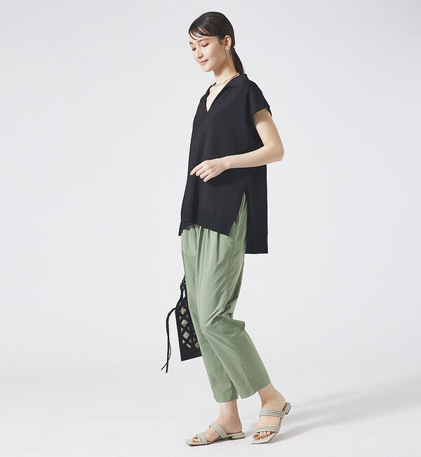 qualite「レーヨンストレッチオープンカラーシャツ」|シャツ・ブラウス|