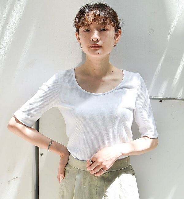 qualite「ランダムテレコTシャツ」|Tシャツ・カットソー|