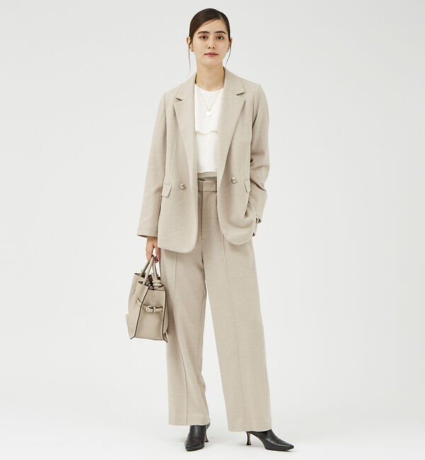 qualite「【セットアップ対応】ツイルジャージパンツ」|スラックス|