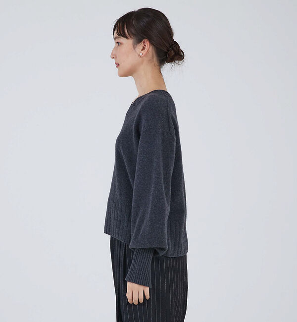 qualite「ウールグアイウールVネックニット」|ニット・セーター|