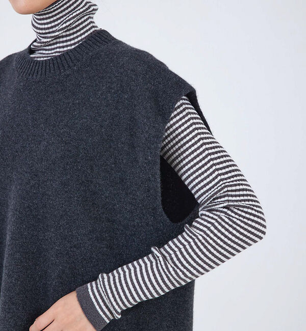 qualite「ウールグアイウールニットベスト」|ベスト・ジレ|