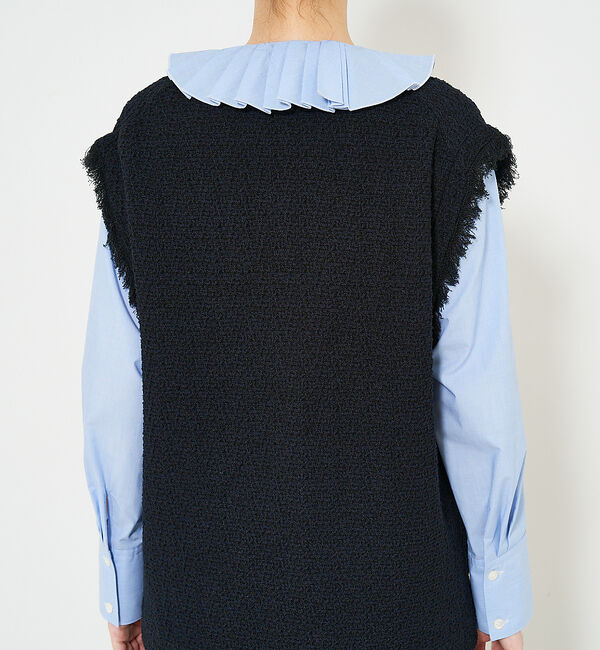 qualite「ツィードニットジレ」|ダウンベスト・ベスト|