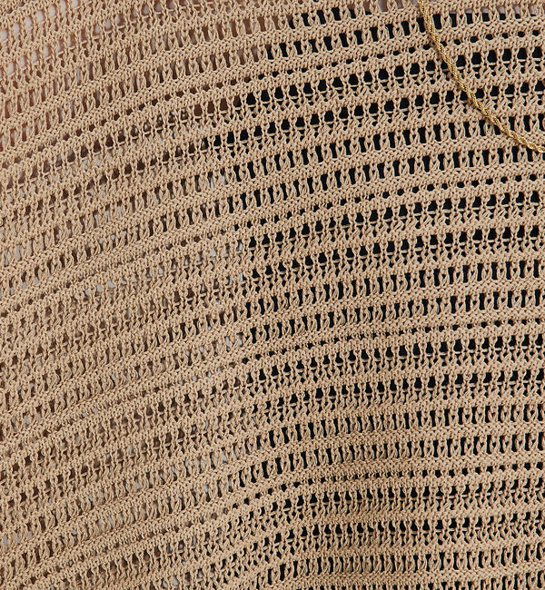 qualite「透かしガータースクエアニット」|Tシャツ・カットソー|