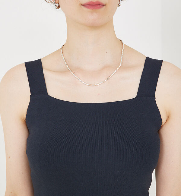 qualite「【セットアップ対応】接触冷感/レーヨンストレッチニットノースリーブ」|キャミソール|