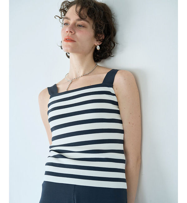 qualite「【セットアップ対応】接触冷感/レーヨンストレッチニットノースリーブ」|キャミソール|その他