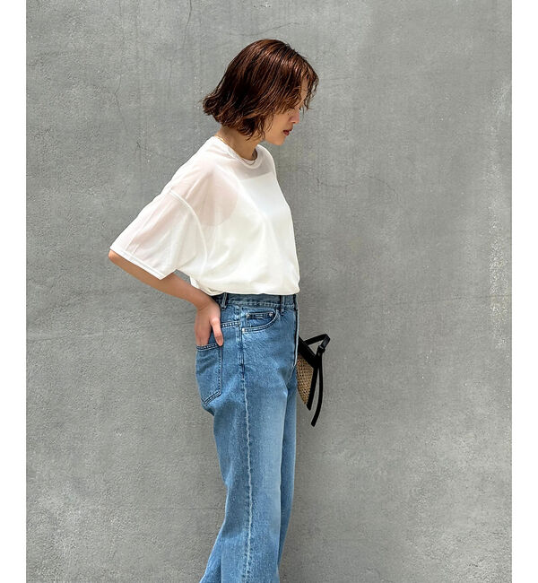 qualite「【インナーキャミ付き】シアードルマンT」|Tシャツ・カットソー|