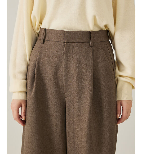 qualite「【大人のワイドパンツ】ウーリッシュツイルパンツ」|その他|