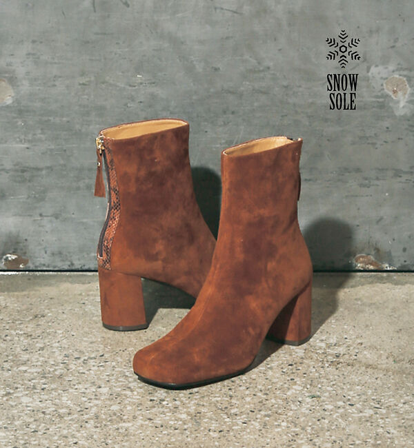 AU BANNISTER「【スノーソール】ボリュームトゥショートブーツ」|ショートブーツ|アンバー