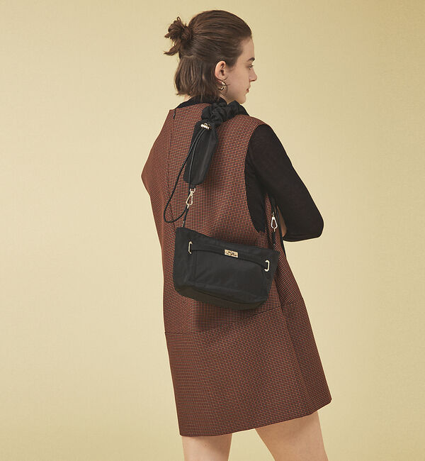 LOWELL things「Solve/ベルテッドナイロンミニショルダーバッグ」|ショルダー・メッセンジャー|ブラック