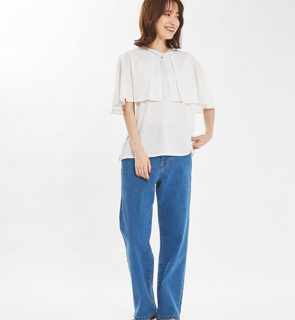 abahouse mavie「シルケットマルチWAYケーププルオーバー」|Tシャツ・カットソー|