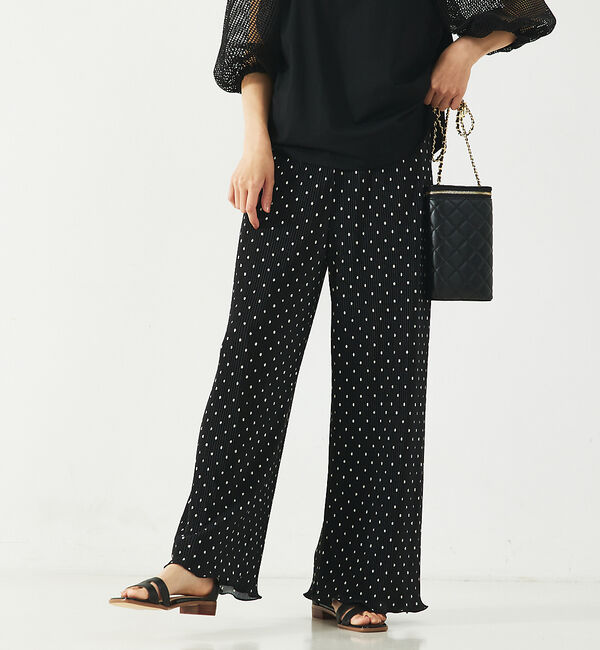 abahouse mavie「クリスタルプリーツパンツ」|その他|