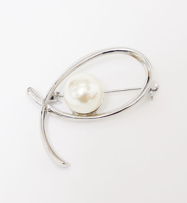 abahouse mavie「ラウンドパールブローチ」|その他|シルバー