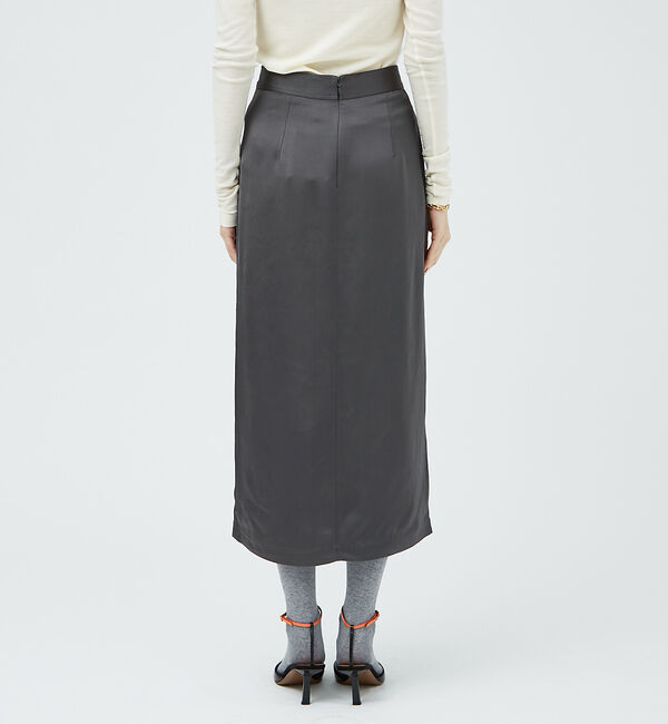 The Store by C' 「【TOTEME】フロントスリットサテンミディスカート」|スカート|