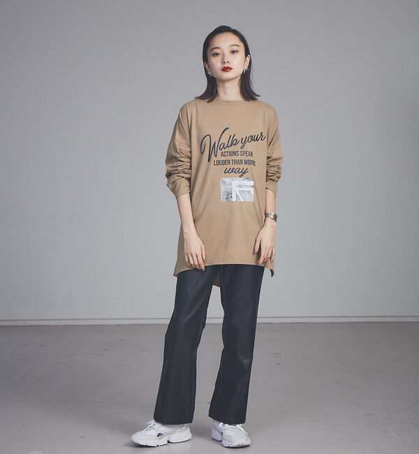 NOMINE「【展開店舗限定】エコレザーセミフレアパンツ」|その他|