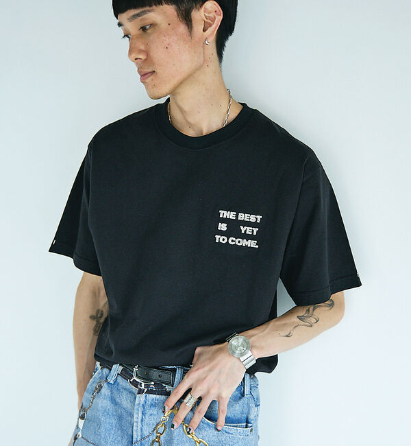 NOMINE「【ユニセックス】刺繍 ロゴ Tシャツ」|Tシャツ・カットソー|ブラック