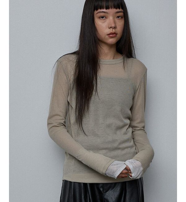 NOMINE「ダブルスリーブ シアー ロンT」|Tシャツ・カットソー|