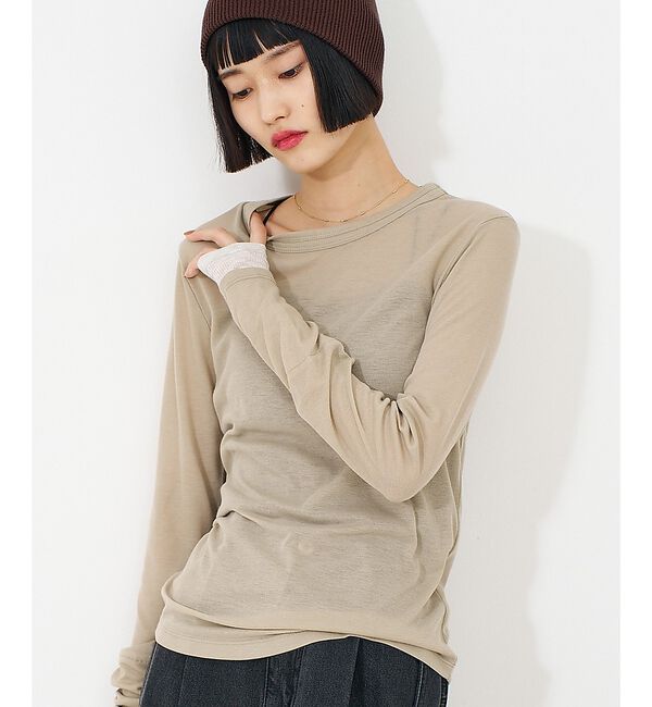 NOMINE「ダブルスリーブ シアー ロンT」|Tシャツ・カットソー|