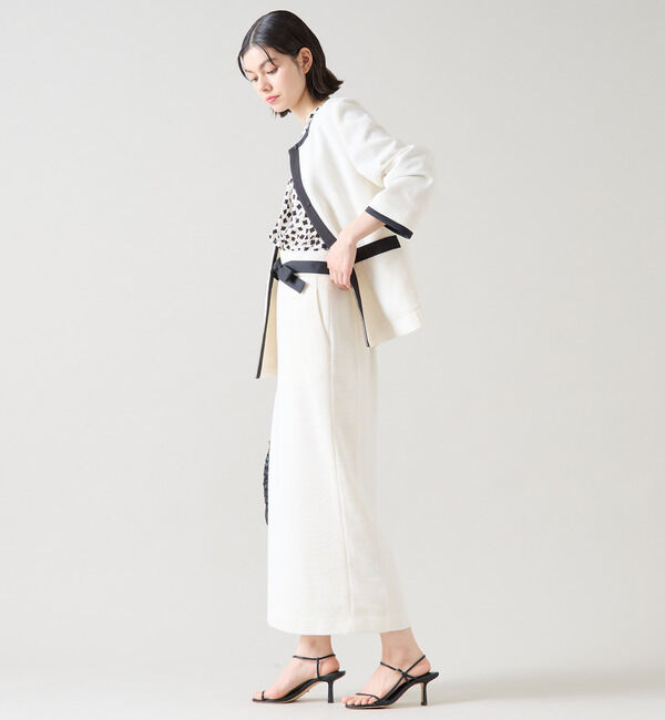 TIARA「ミニリボン付ロングタイトスカート（セットアップ可）」|スカート|