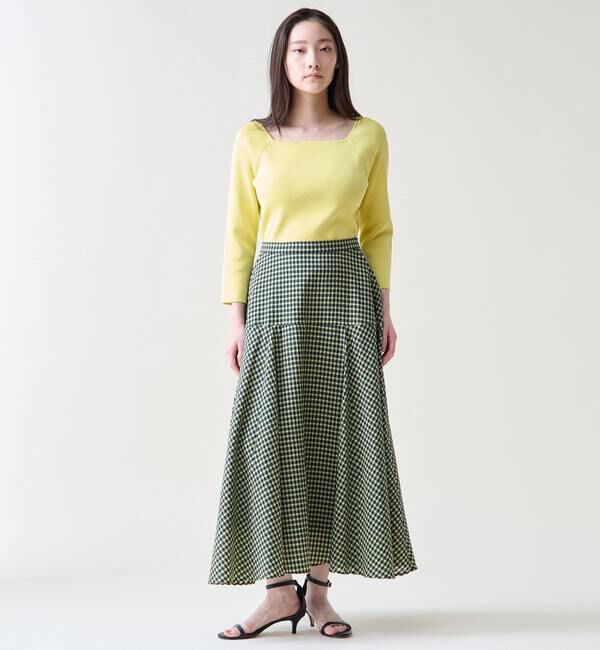 TIARA「スクエアネックリブニット」|ニット・セーター|