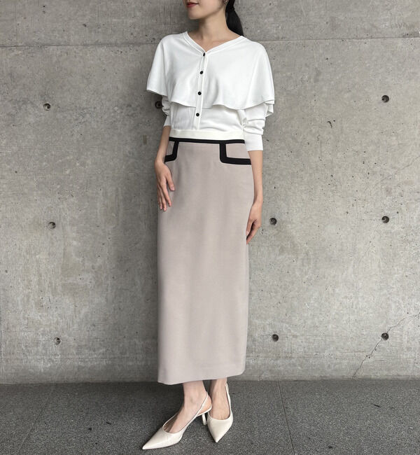 TIARA「Vネックケープニット」|ニット・セーター|