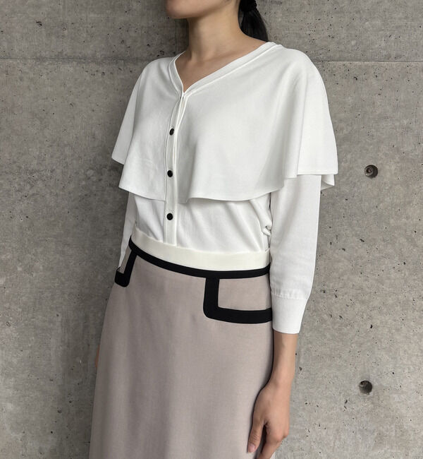 TIARA「Vネックケープニット」|ニット・セーター|