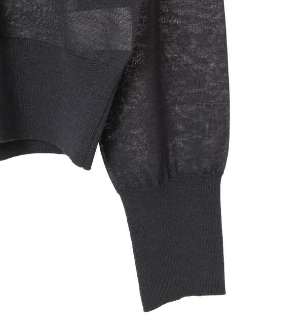 Liesse「フリルカラーニット」|カーディガン|