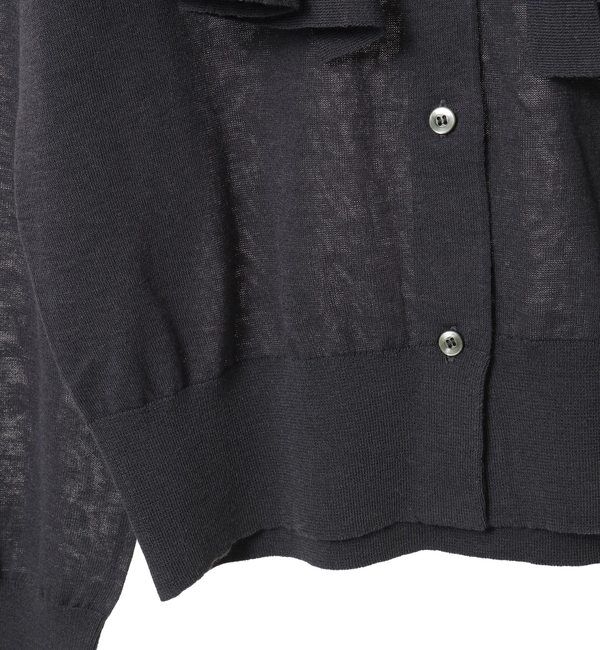 Liesse「フリルカラーニット」|カーディガン|