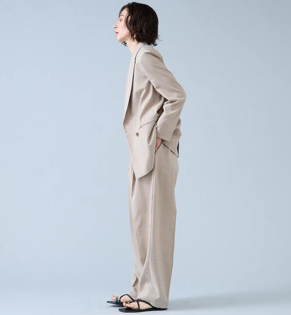 Liesse「麻調ピークドダブルジャケット」|テーラードジャケット|