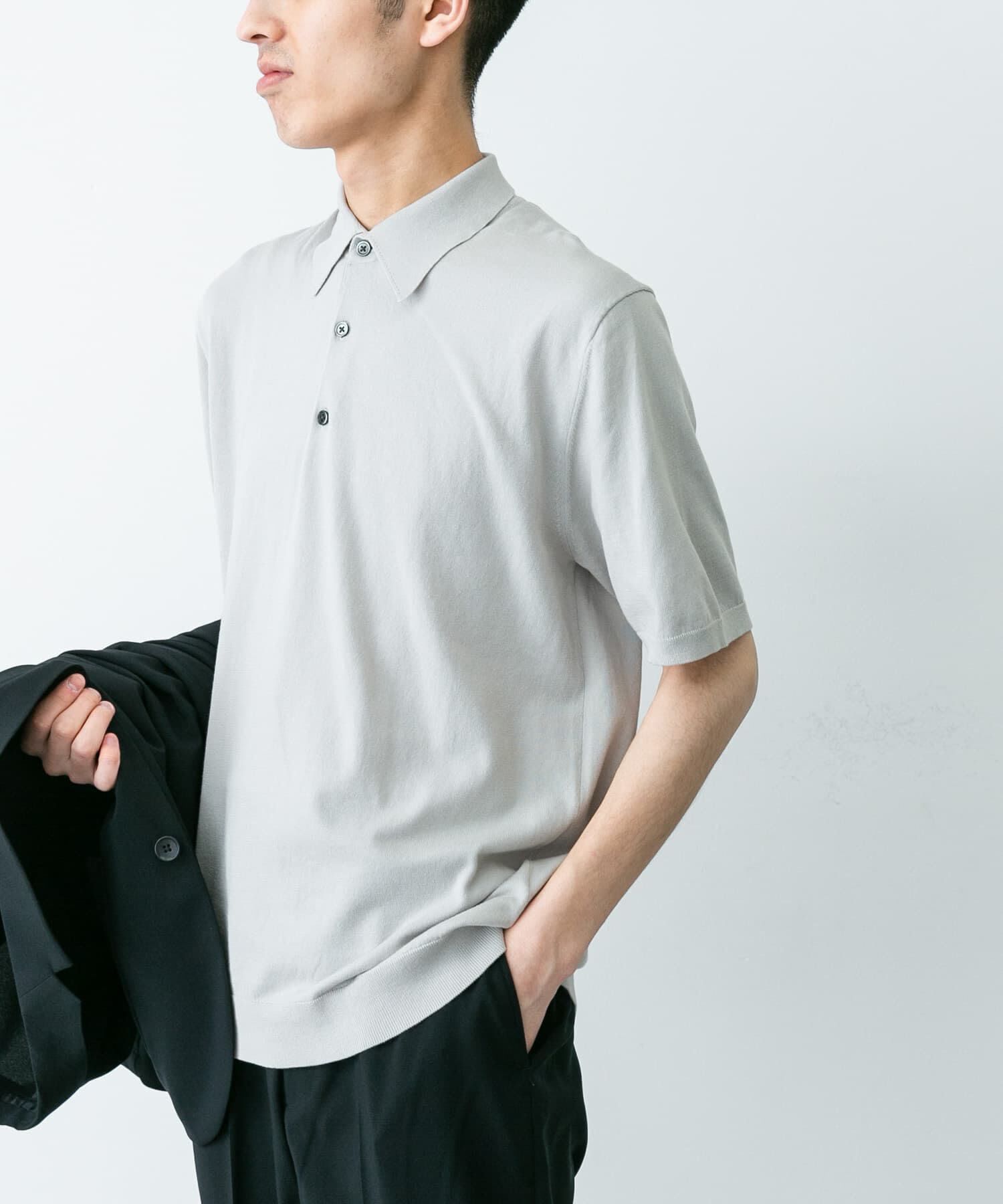 URBAN RESEARCH DOORS「『UR TECH ひやサラクール』『接触冷感/UVカット』 ニットポロシャツ」|シャツ・ブラウス|